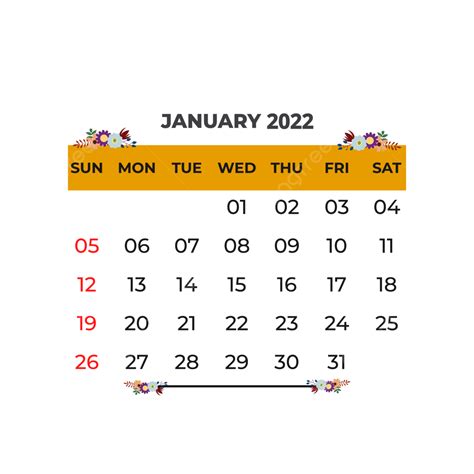 Gambar Kalender Januari 2022 2022 Kalender Januari Januari 2022 Png