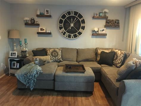 We did not find results for: Oversized wall clock with floating shelves | Wall clocks living room, Wall decor living room ...