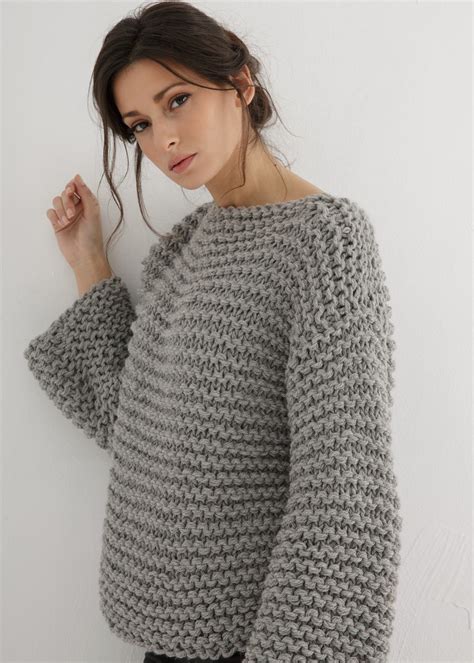 Kits And How To Knitting Easy Sweater Knit Pattern Pdf For Beginners Chunky Sweater Digital