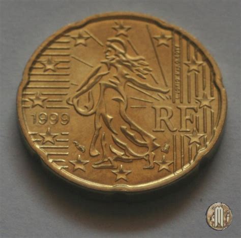 Immagine Di Una Moneta Da 20 Centesimi Di Euro 1999 Parigi