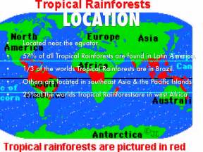 The tropics extend from approximately 20 degrees north to 20 degrees south, including the tropical rainforest biome encountered in equatorial parts of the malay archipelago. Tropical Rainforest by Chris Reyna
