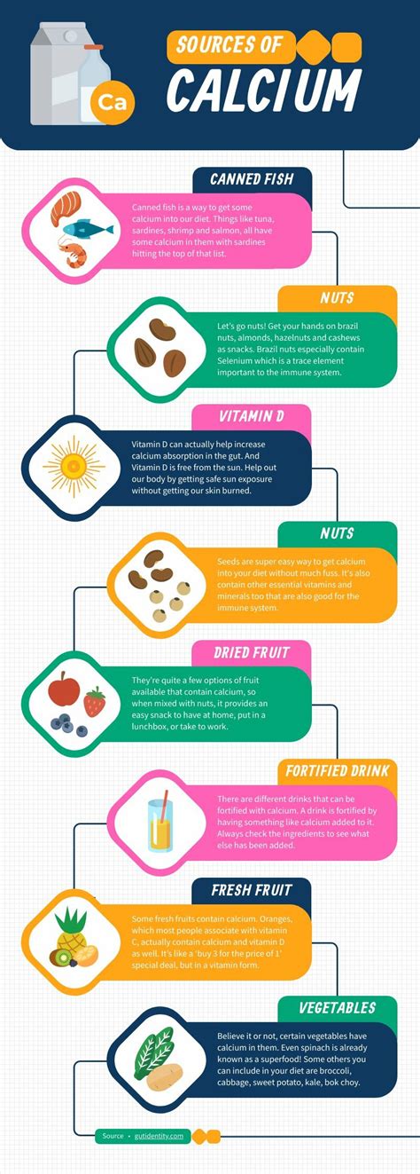 Sources Of Calcium Free Infographic Template Piktochart