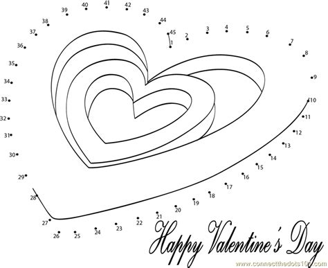 Valentines Connect The Numbers Worksheets