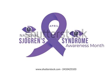 National Sjogrens Syndrome Awareness Month Background Stock Vector