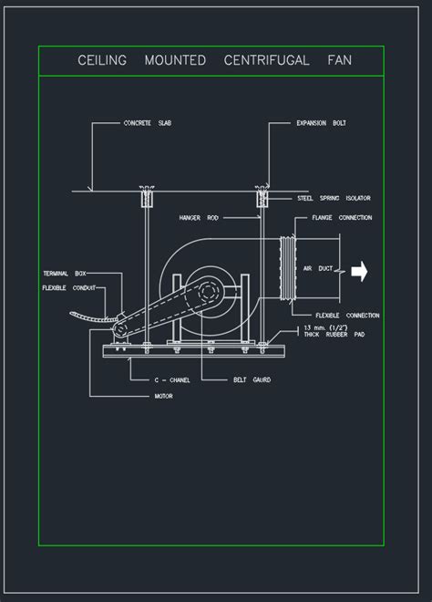 14 Ceiling Mounted Centrifugal Fan Cad Files Dwg Files Plans And