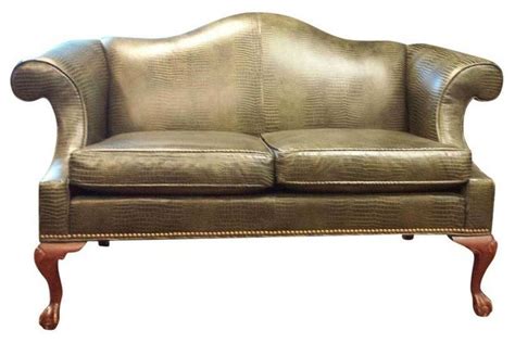The lady who sold it to me was skeptical at my excitement. Ethan Allen Leather Loveseat - Traditional - Sofas - by ...