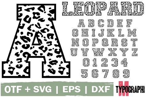 Leopard Print Letters Svg Free