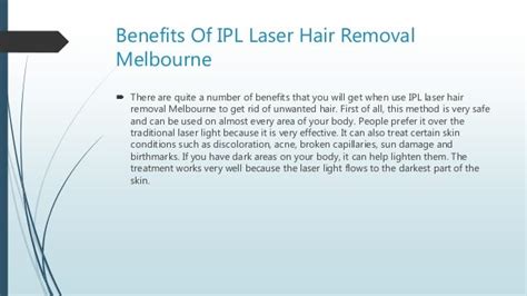 Benefits Of Ipl Laser Hair Removal Melbourne