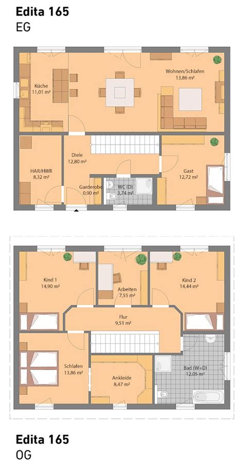 Haus für 2 personen grundriss. Richtig viel Platz bietet unser Edita 165. All unsere ...