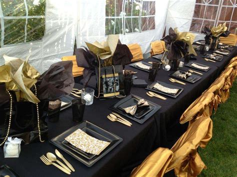 They can also be used for taking notes for a variety of party games. black, gold Birthday Party Ideas | Gold birthday, Black ...
