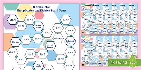 Times Table Board Games