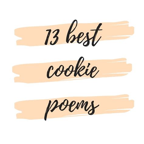 13 Delicious Cookie Poems
