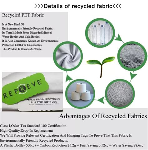 Eco Friendly Recycled Polyester Plastic Repreve Rept