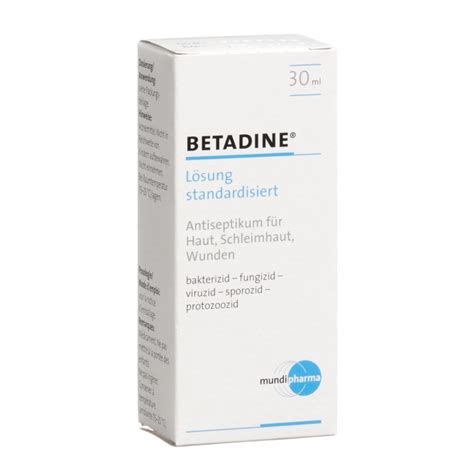 Click to view a larger image. Betadine solution standard sol 30 ml