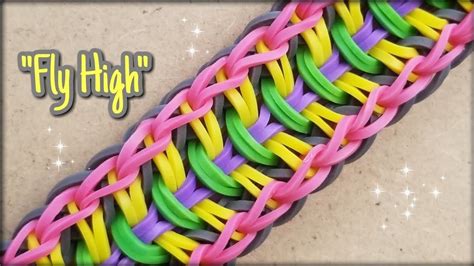 New Fly High Rainbow Loom Bracelet Tutorial Rainbow Loom Bracelets