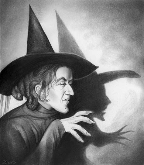 Wicked Witch Of The West Flying Drawing