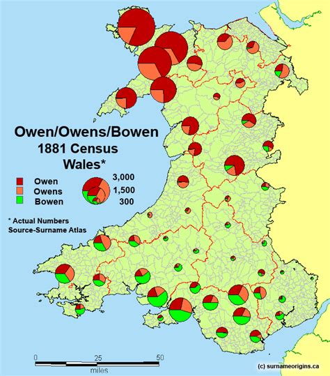 Owen Owens Bowen Wales Map Surnames Bowen Wales England Welsh
