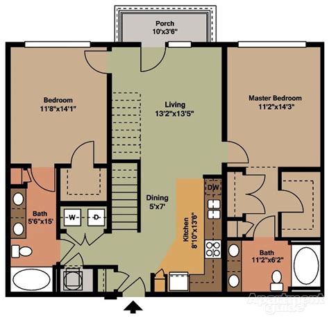 B1 L 2 Bedroom 2 Bathroom Small House Plans Small House Floor Plans