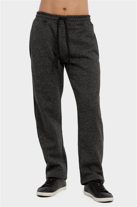 24 Units Of Mens Medium Weight Fleece Space Dye Grey Sweatpants Size