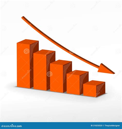 3d Business Decline Graph Stock Illustration 6508870