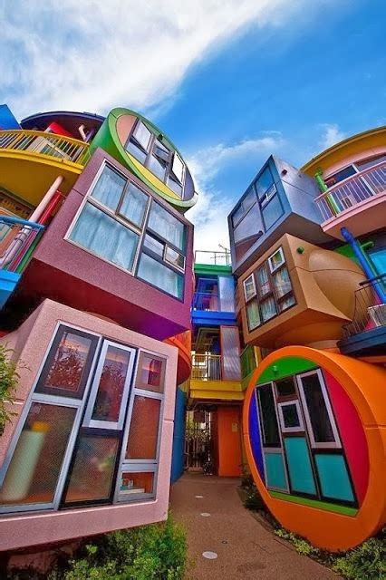 Colorful Buildings Reversible Destiny Lofts Mitaka Tokyo