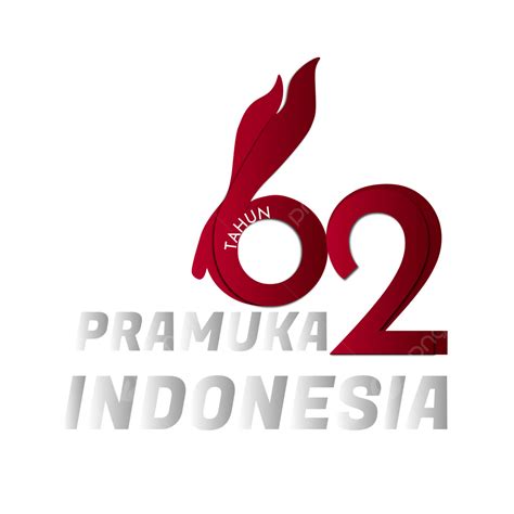 62 Tahun Pramuka Indonesia Greeting Scout Eps Vector Pramuka Hari