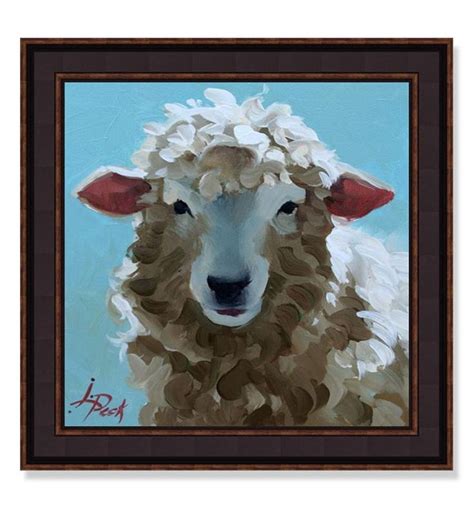 Usa Made Ba Ba Blue Sheep Framed Print By Leslie Peck Plowhearth