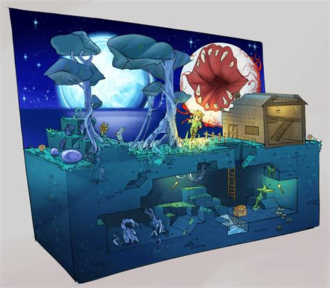 This Is 3d Concept Art For Terraria Toys They Have Magnets On Both