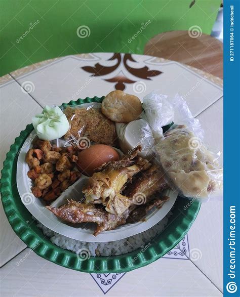 Kenduri Rice With Various Side Dishes Stock Photo Image Of Seafood