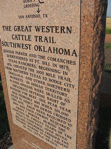 Exploring Oklahoma History The Great Western Cattle Trail Southwest