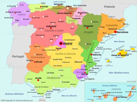 Mapa De Espa A Espa A Mapas Map Of Spain Geography Of Spain Spain Images