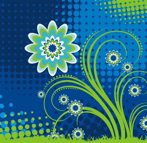 Flower In Blue Vector Graphic Vectors Graphic Art Designs In Editable
