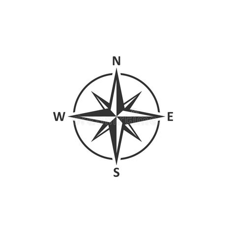 Compass Icon In Simple Design Vector Illustration Stock Vector