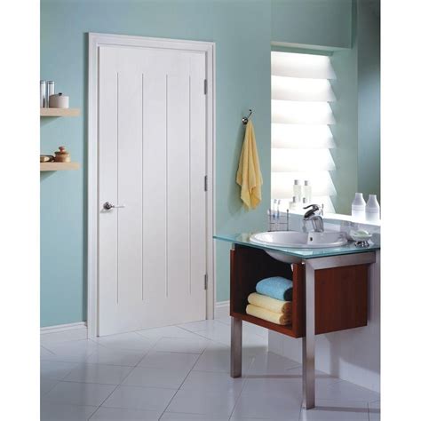 Slab doors and their pros and cons. Masonite 32 in. x 80 in. Saddlebrook Smooth 1-Panel Plank ...