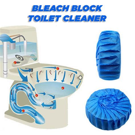 Toilet Bleach Toilet Bowl Cleaner Stain Remover Blue Tab Tablet Flush