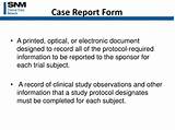 Case Report Form Clinical Trial