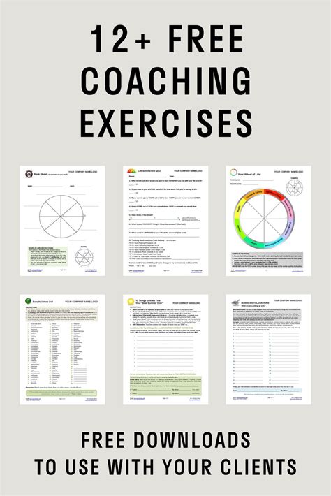 Free Coaching Exercises Download These Pdfs To Use With Your Clients