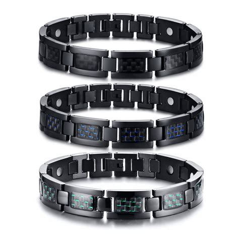 Personalized Magnetic Bracelet For Men In Titanium