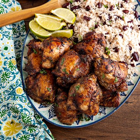 Jamaican Jerk Chicken With Rice And Peas Slimming Eats