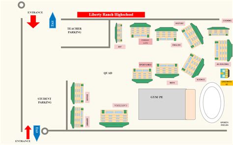 School Directional Map Edrawmax Template