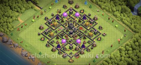 Best Unbeatable Base Th9 With Link Anti Air Dragon Hybrid 2023