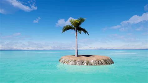 A Palm Tree On Tropical Island Surrounded Stock Motion Graphics Sbv Storyblocks