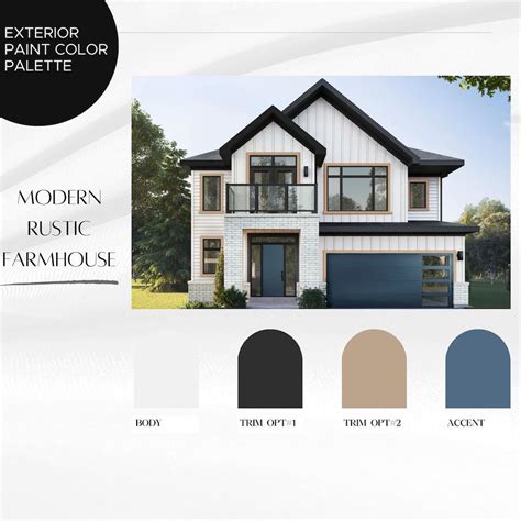 The Exterior Paint Color Palette For Modern Rustic Farmhouse House