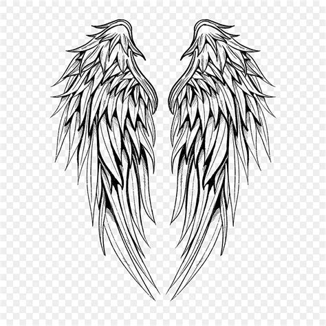 Black And White Sketch Lineart Angel Wings Wings Angel Drawing Angel Wing Drawing Wing