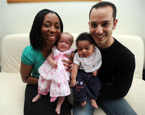 pictured the black and white british twins born at odds of a million to one daily mail online
