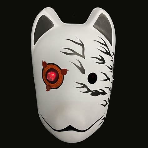Anbu Mask Kitsune Mask Black Curse Japanese Fox Mask Etsy