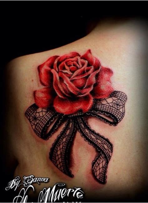 Lacy How Tattoo Lace Rose Tattoos Lace Tattoo Red Rose