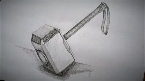 Realistic Thor Stormbreaker Drawing Step By Step Beginner Drawing