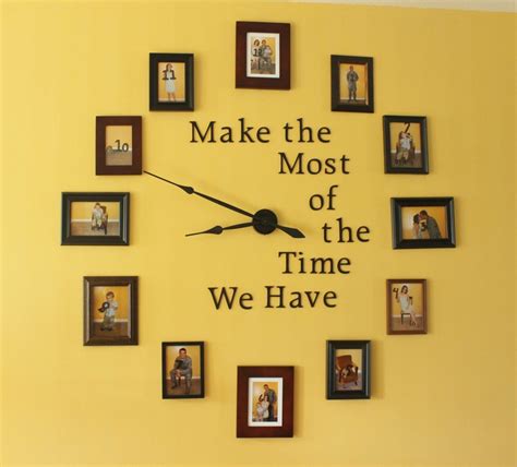 Along with being a lovely install the clock kit in the center to make an extraordinary decorative wall clock. Large Photo Wall Clock DIY