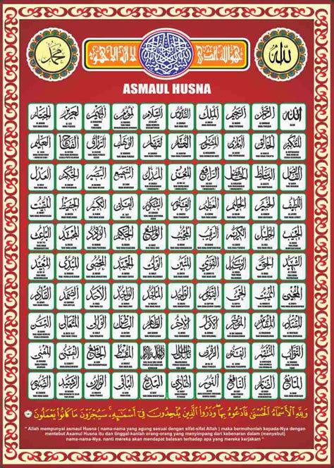 Asmaul husna at tawwaab (maha penerima taubat). Download Alat Peraga TK/PAUD/RA Banner Asmaul Husna - KARYAKU